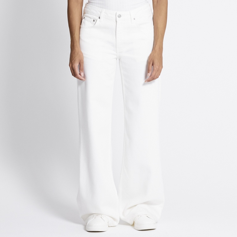 Mid waist wide jeans "Optiwide" Off white